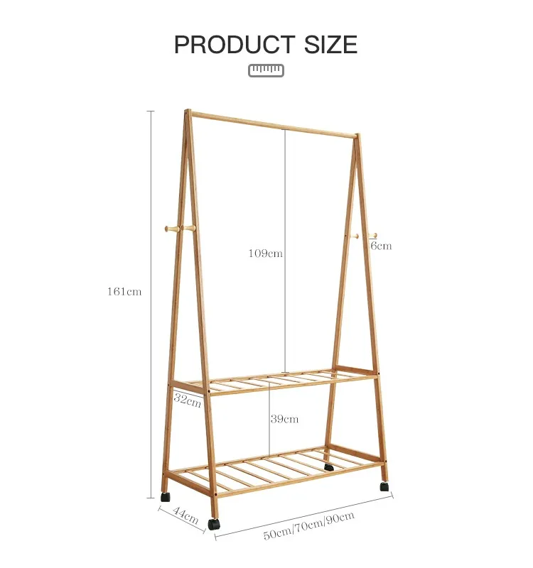 New design style high quality modern furniture bamboo bathroom hand coat rack cloth hanger stand in living room