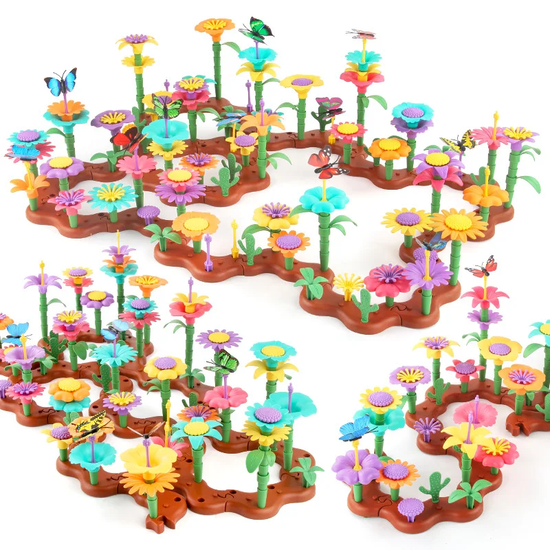 2023 new 272pcs Flower Garden Toy Set Flower Toys Flower Building Block Set DIY Construction Block Set Toys for kids