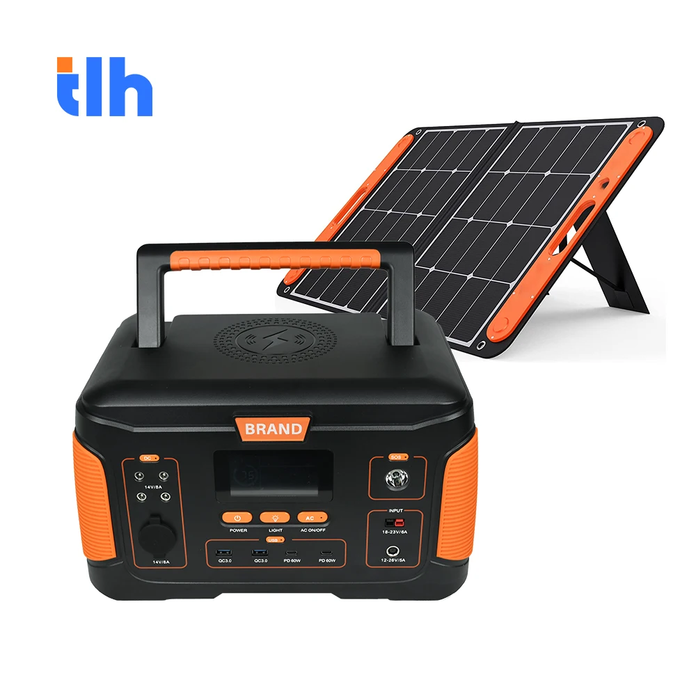 Camping Flashfis Backup Battery LED SOS Light Wireless Solar Panel Charging 230V 110V 500W Fast Portable Power Bank Station