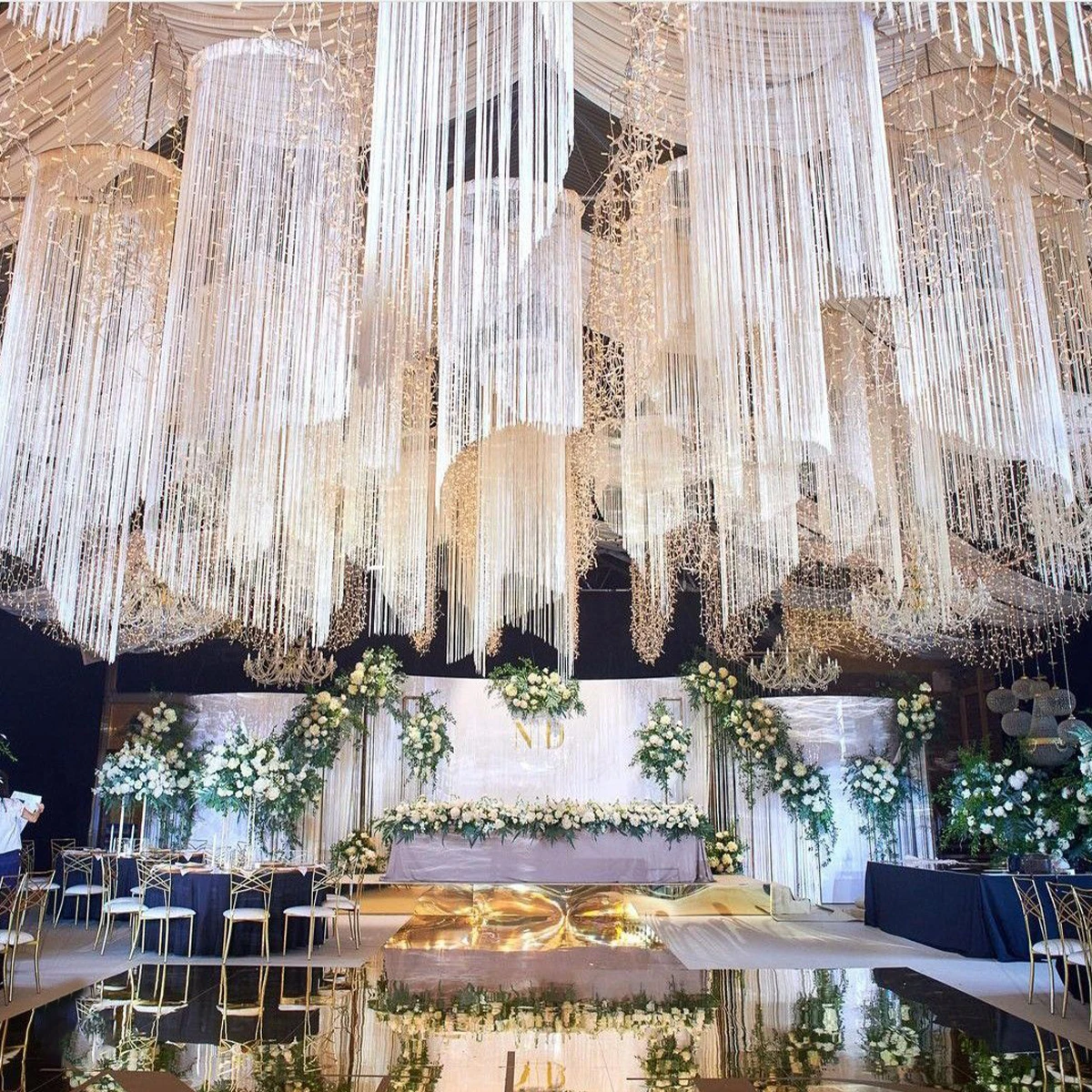 Glitter String Door Curtain Beads Hanging Beaded Fringe Fabric Tassel Window Panel Home Living Wedding Decor