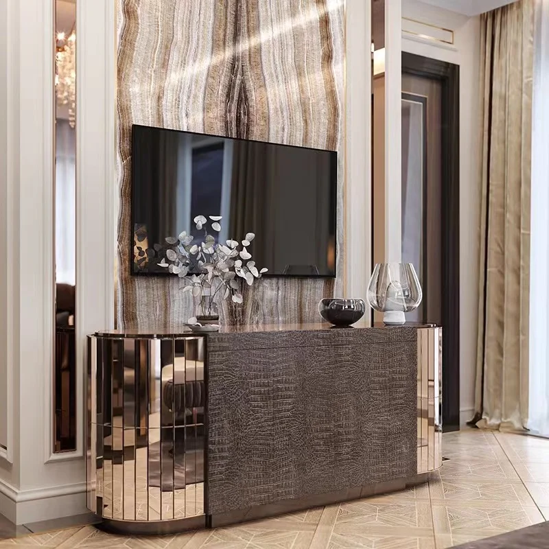 TV cabinet Postmodern minimalist porch  Neoclassical dining side wooden storage cabinet modern living cabinet