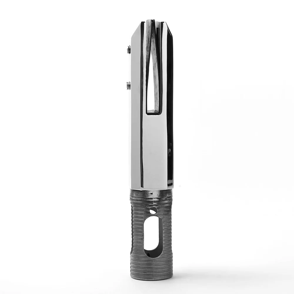 Core Drilled Stainless Steel 304 Square / Round Glass Spigot For Glass Railing Pool Fencing Balcony Deck Railing