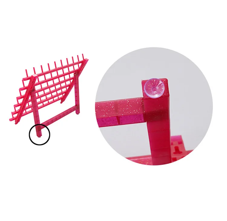 Handmade Embroidery Thread Rack High Quality Plastic Yarn Spool Organizer with Hanging Hooks for Hand Knitting and Gift