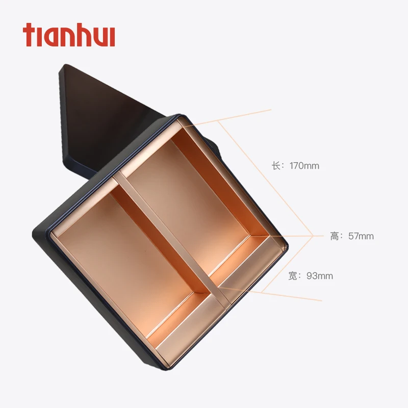Tianhui Wholesale tea white cake bakery candy square metal tin box