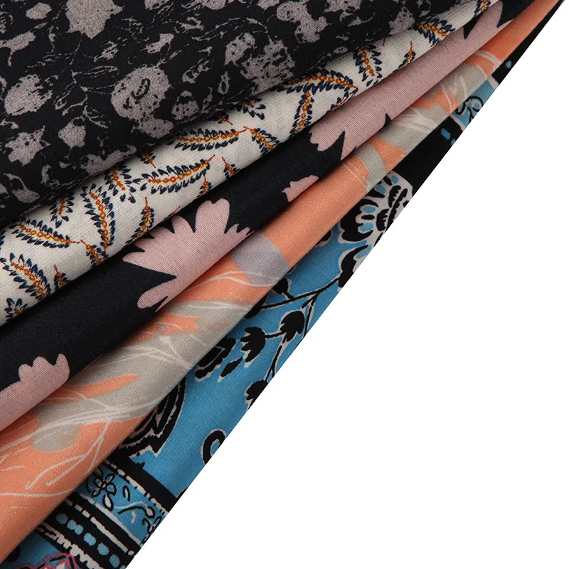 
ecologically jeans blouses shirts silk weaving textile crepe viscose fabric 