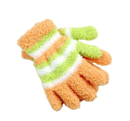 Wholesale promotional 100% polyester coral fleece winter gloves for kids super cozy