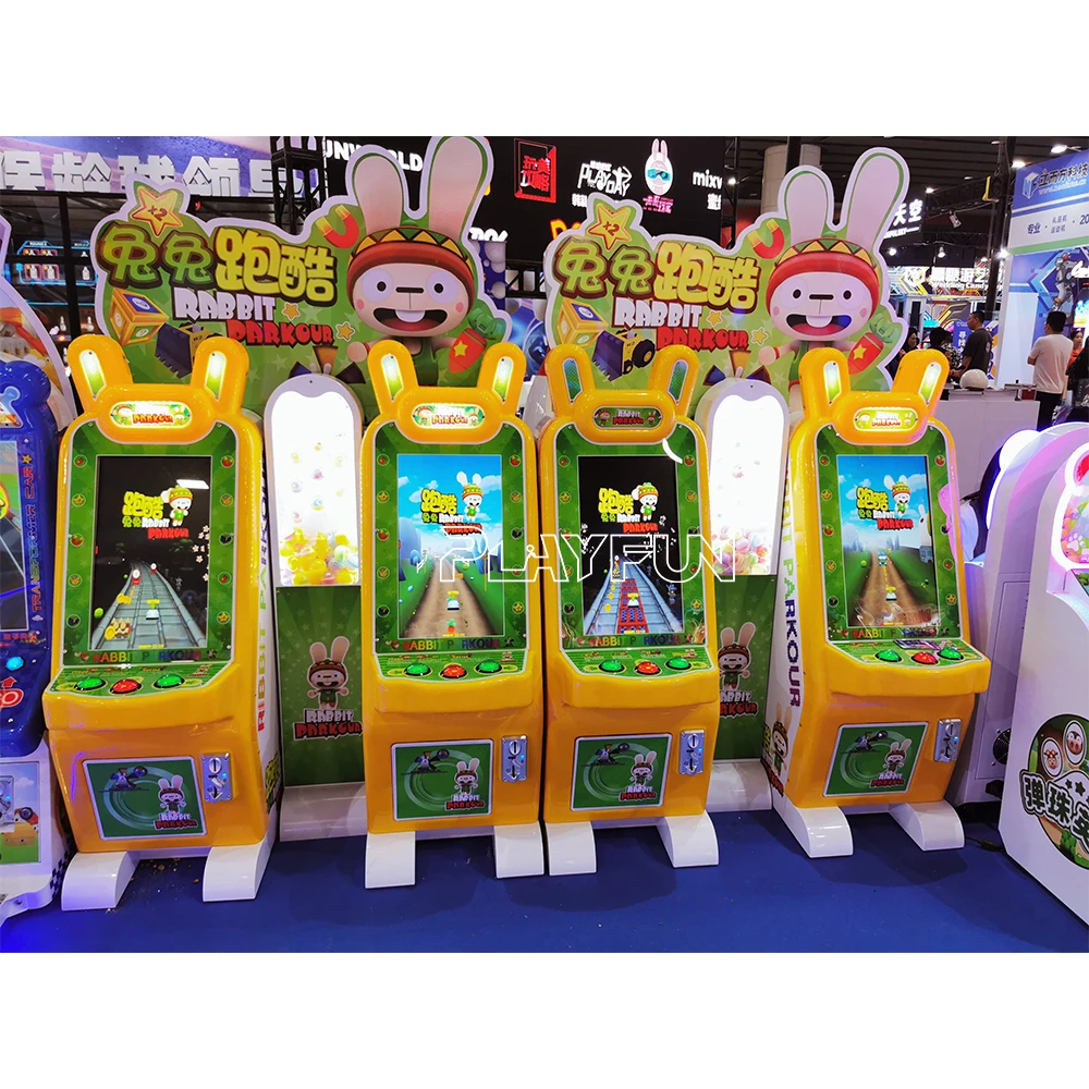 Playfun Hot Selling Coin-Operated Arcade Parkour Kids Video Game Family Play Fun Game Machine with 21.5 Inch Screen