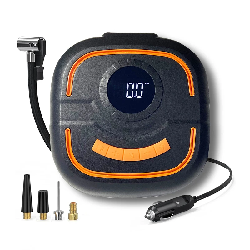 Portable DC 12V Digital Display Tire Inflator Car Vehicle Manufacture Air Pump Wired Cigarette Lighter 150psi Air Box Packaging