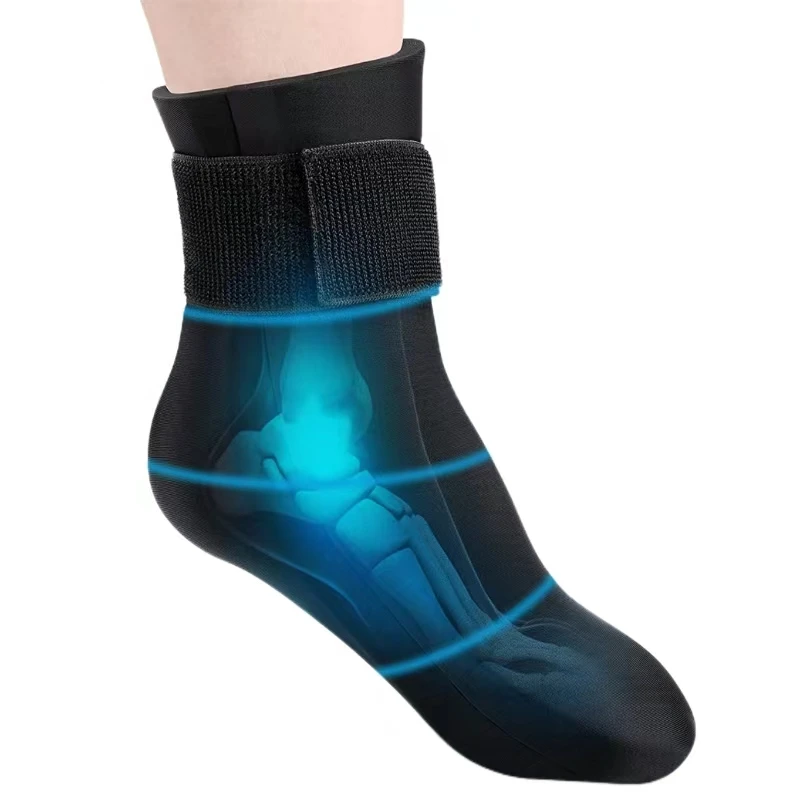 Heenlong New Product Reusable Solid Gel Ice Sock with Elastic Belt Hot Cold Gel for Feet Ankle Flexible Ice Packs