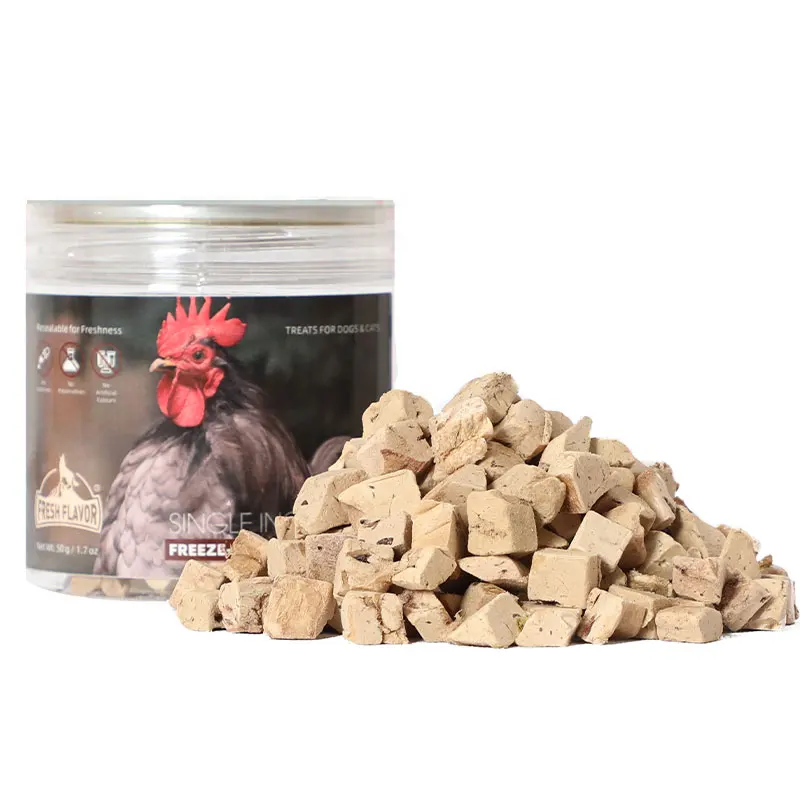 Dog food raw wholesale OEM freeze dried chicken liver meat cat pet food dog dental pet treats food for dog pet