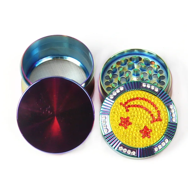 Gerui новый стиль 63 мм 4 слоя из цинкового сплава цинковый сплав дробилка табак Muller пыльцы специй цветная шлифовальная машина