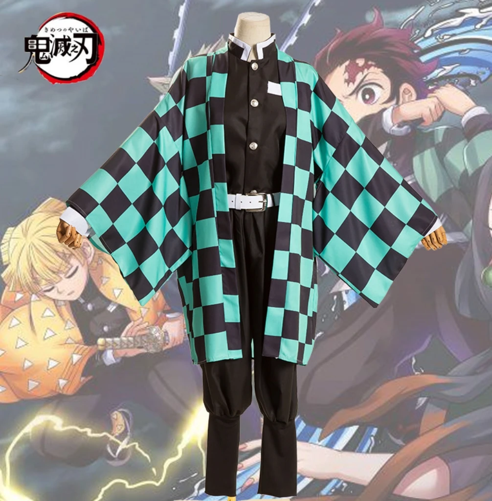 Anime Demon Slayer Adult Cosplay Costume Kimetsu no Yaiba Kamado Tanjirou Kamado Agatsuma Zenitsu Tomioka Giyuu Nezuko Costume