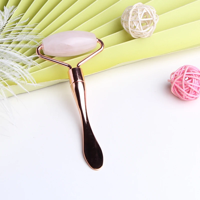 Rose Quartz Face Beauty Stick Beauty Face-lift Massager Facial Jade Roller