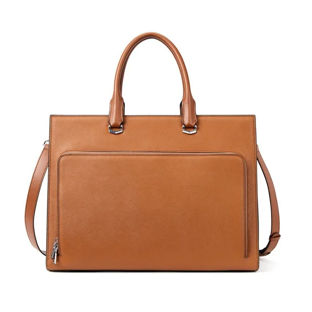 Waterproof Laptop Bag Shoulder Tote Bag Vegan PU Leather Men Laptop Bag