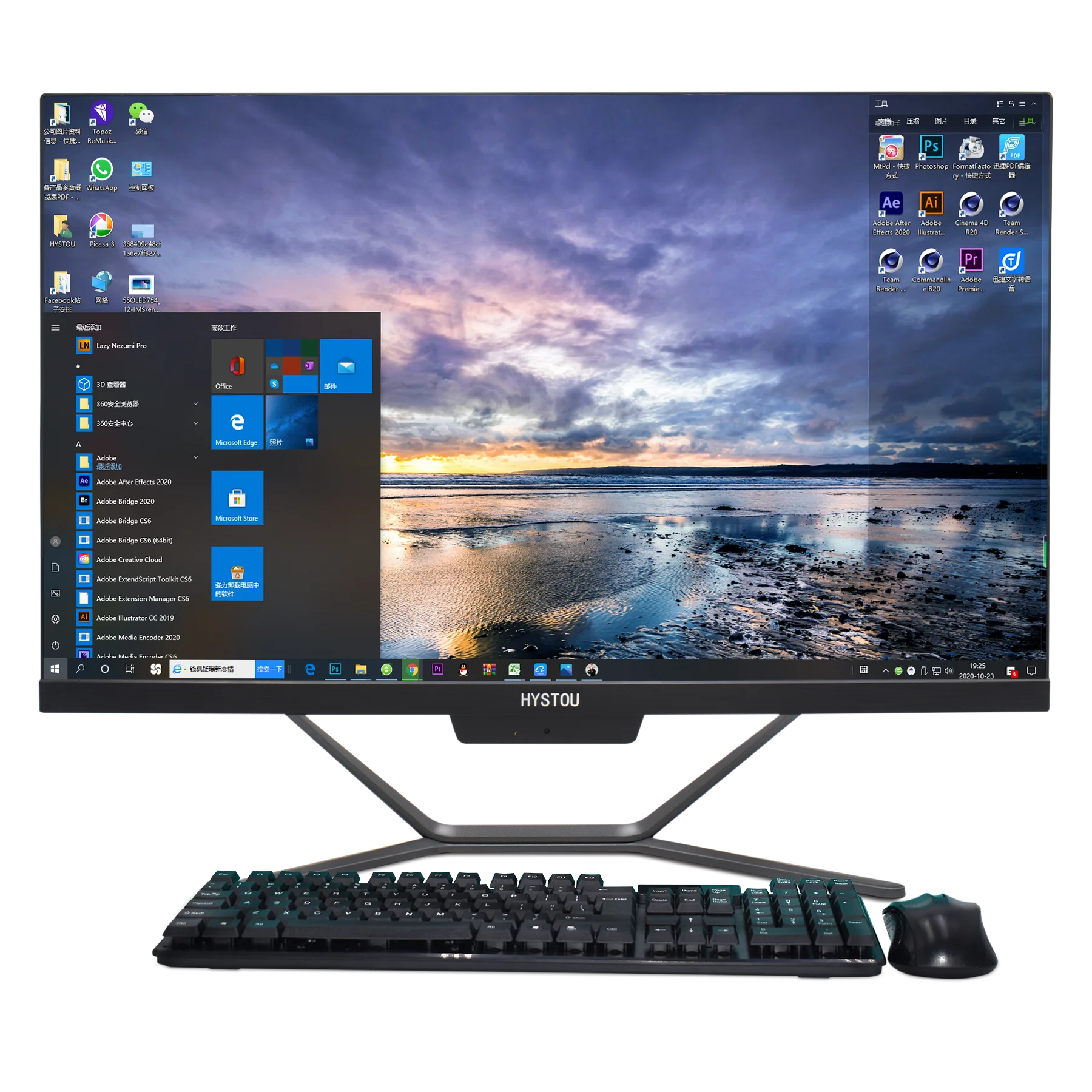  Недорогой Персональный Игровой ПК Aio i5 7300HQ 23 8 дюйма настольный компьютер все в одном с гарантией 1
