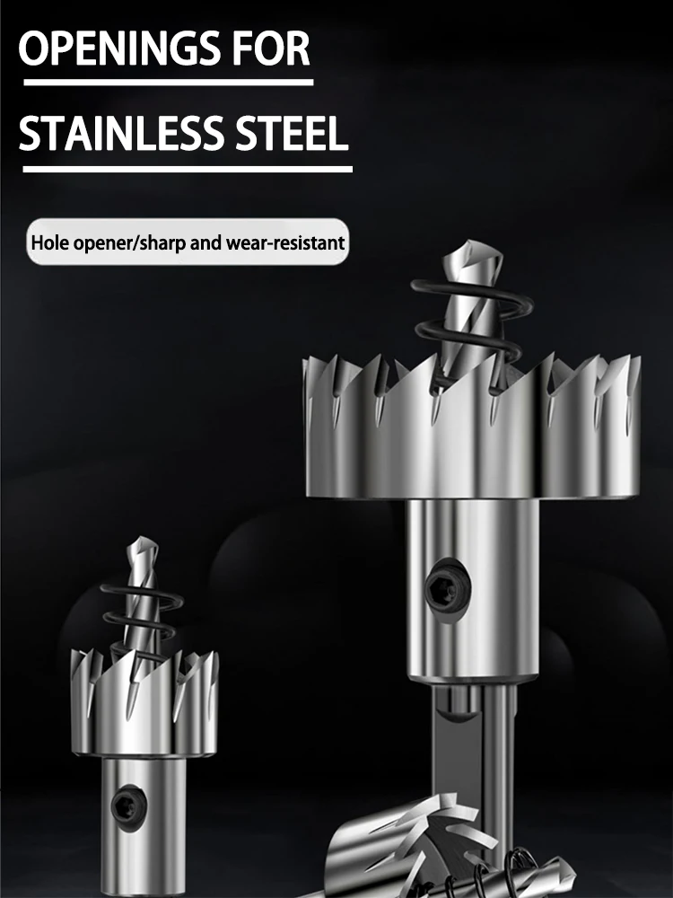 Free shipping KaKarot HSS Drill Bit Hole Saw Set Carbide Tip Stainless Steel Metal Alloy High Speed Steel Drill Bit 12-80mm