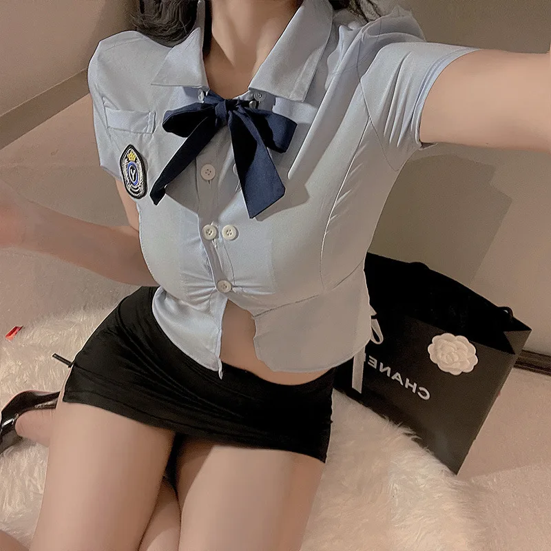 Professional Sexy OL Teacher Uniform Night Fun Role-Playing Tight Lingerie Suit for Students Plus Size Pure Wind Style