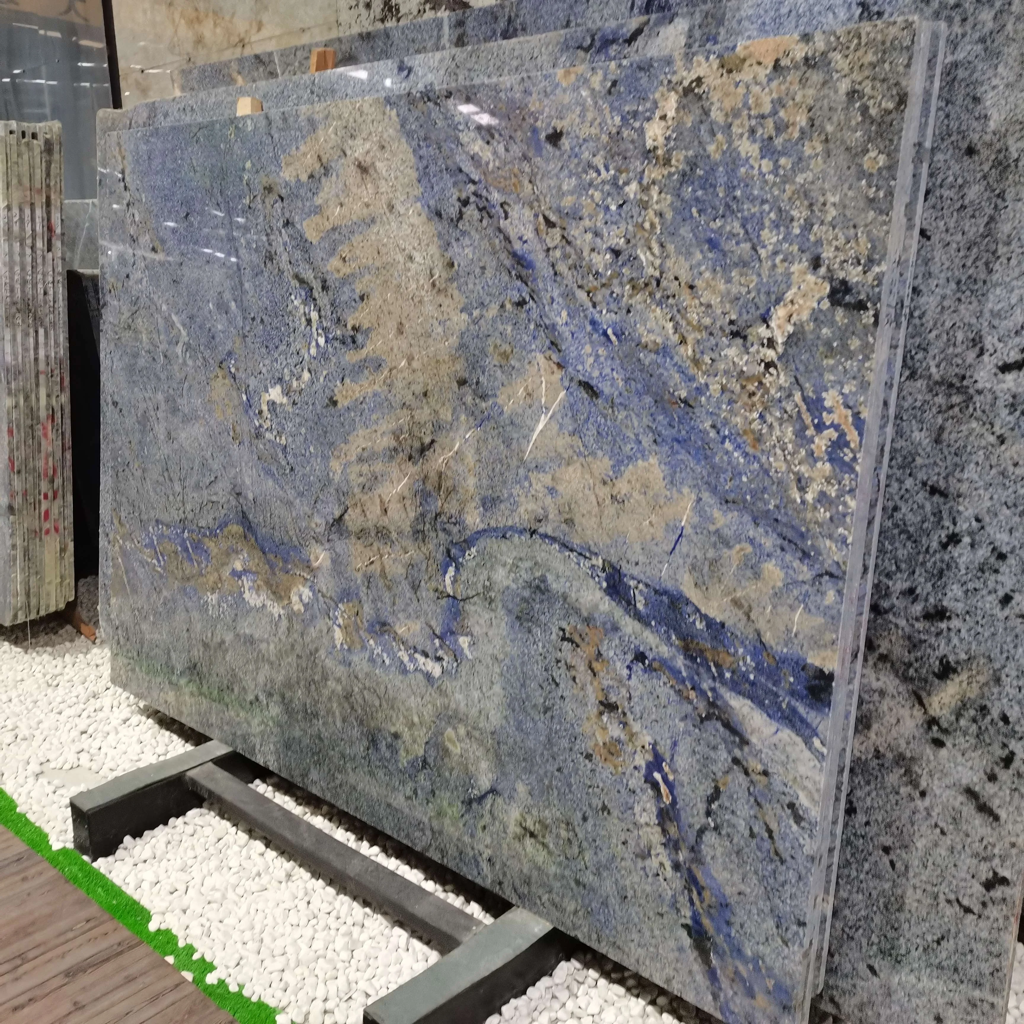 Luxury Brazilian Azul Bahia  blue granite Quartzite price