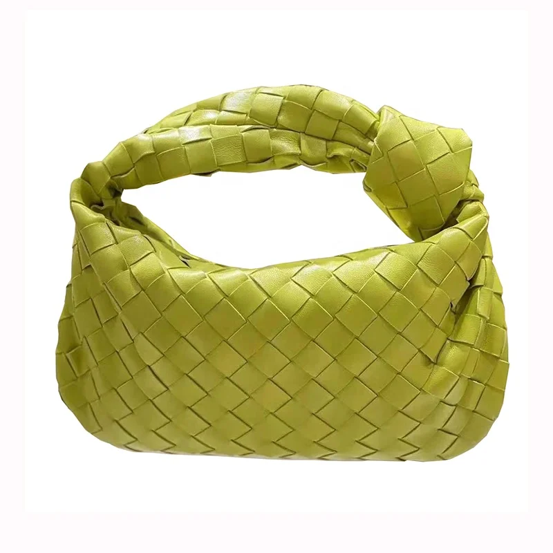 Customizable logo Women bags new 2021 mini ice blue woven dumpling  leather handbag armpit bag women handbags