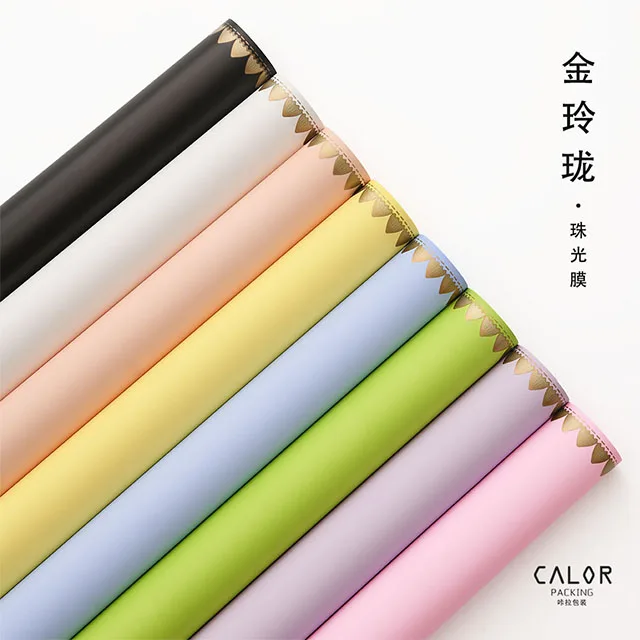 CALOR 2024 New Style Plastic Flower Wrapping Paper Waterproof 57*57cm Florist Paper