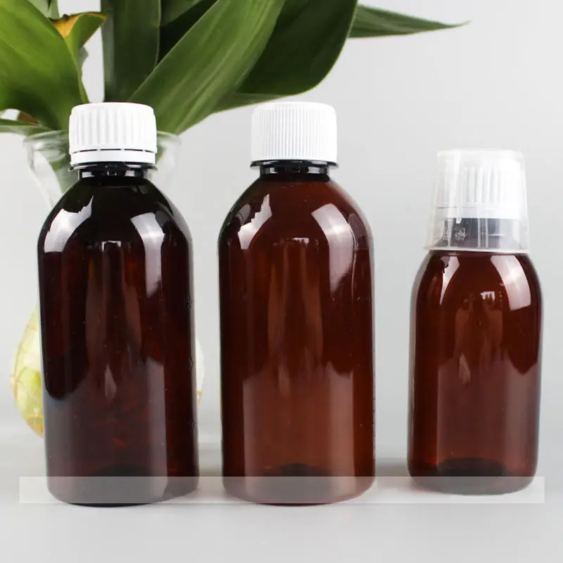 150ml 5oz Medicine Wholesale Round Oral Liquid Pharmaceutical Medical Syrup Oral Liquid Amber Glass Bottle