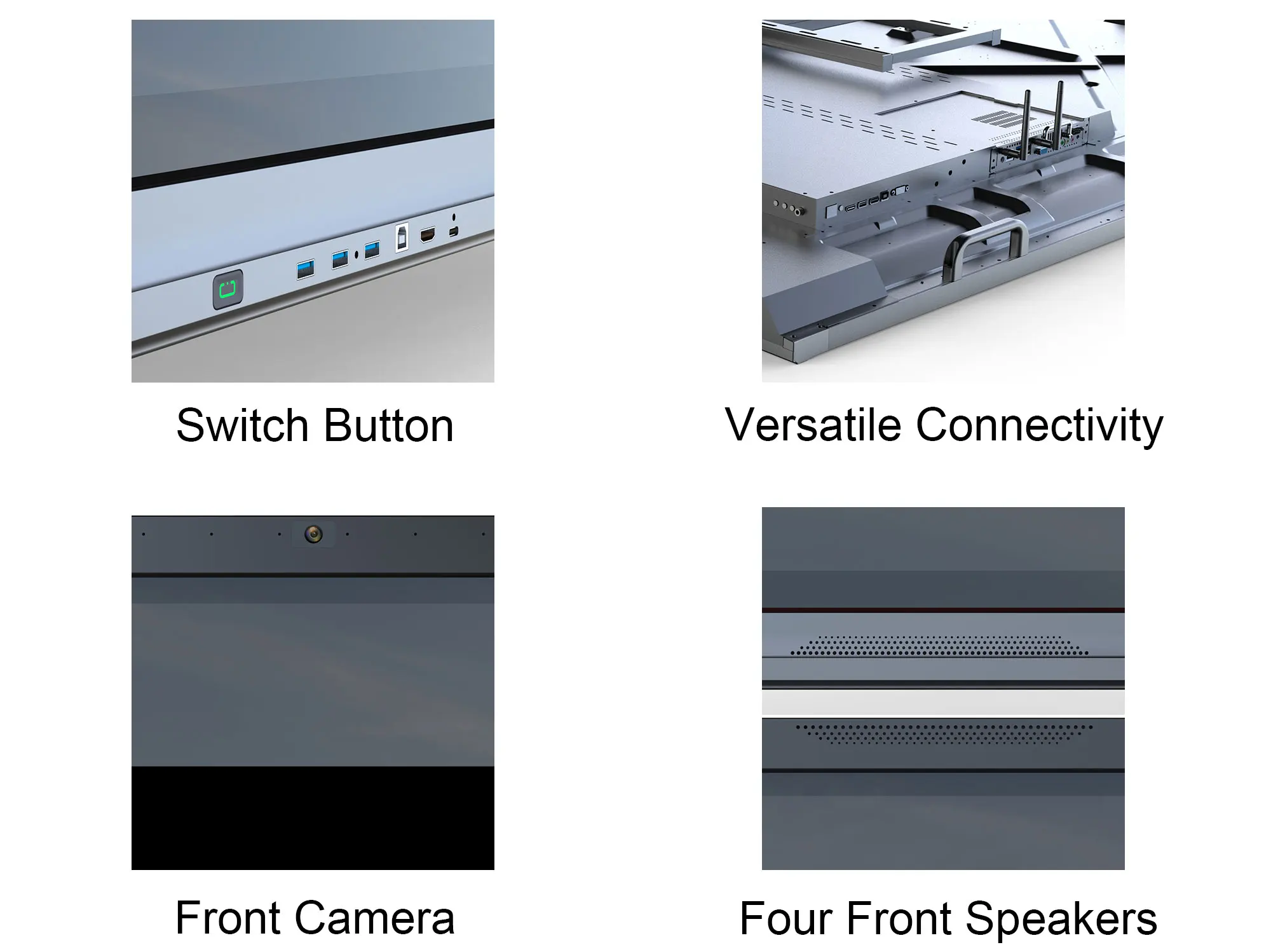 55 65 75 85 86 Inch Touch Smart White Board 8gb Ram Inbuilt Camera Aluminium Slider Interactive Flat Panel For School Classroom