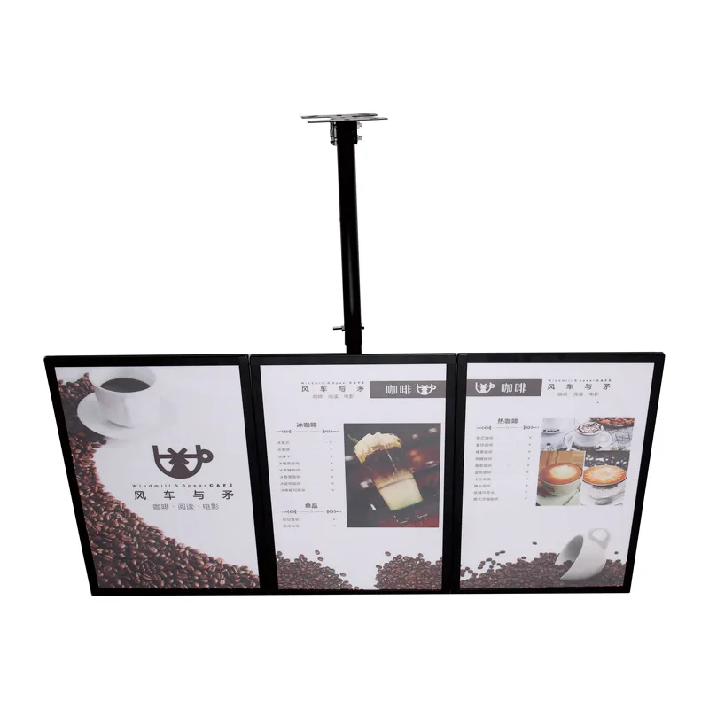 
Customized Restaurant menu board slim LED TV advertising light box display 