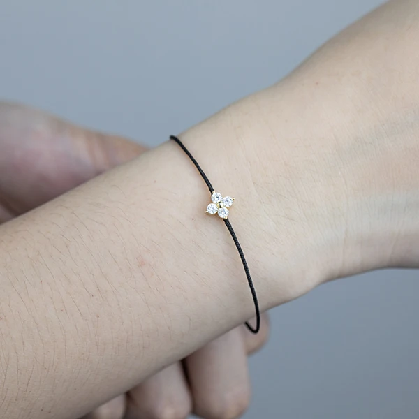 Custom Logo Tiny Sterling Silver 925 Adjustable Summer Rope Handmade Red Lucky Guitar Silver String Bracelets For Women Girl