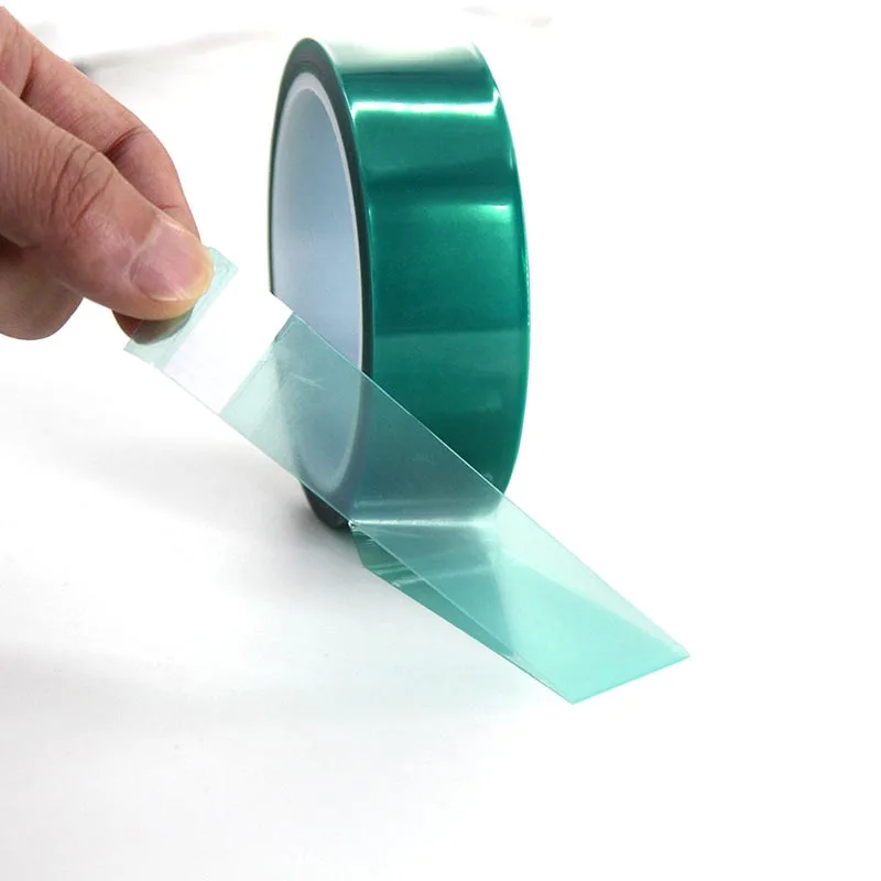 Painting and Fixing of Electronic Parts and Circuit Boards During Processing Green Polyester Film PET Silicone Adhesive Tape