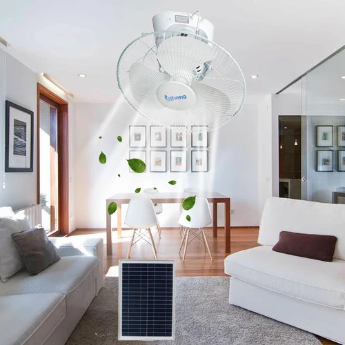 Household DC solar attic 0rbit  fan 16-inch AC/DC building orbit  fan with solar panels and regulators
