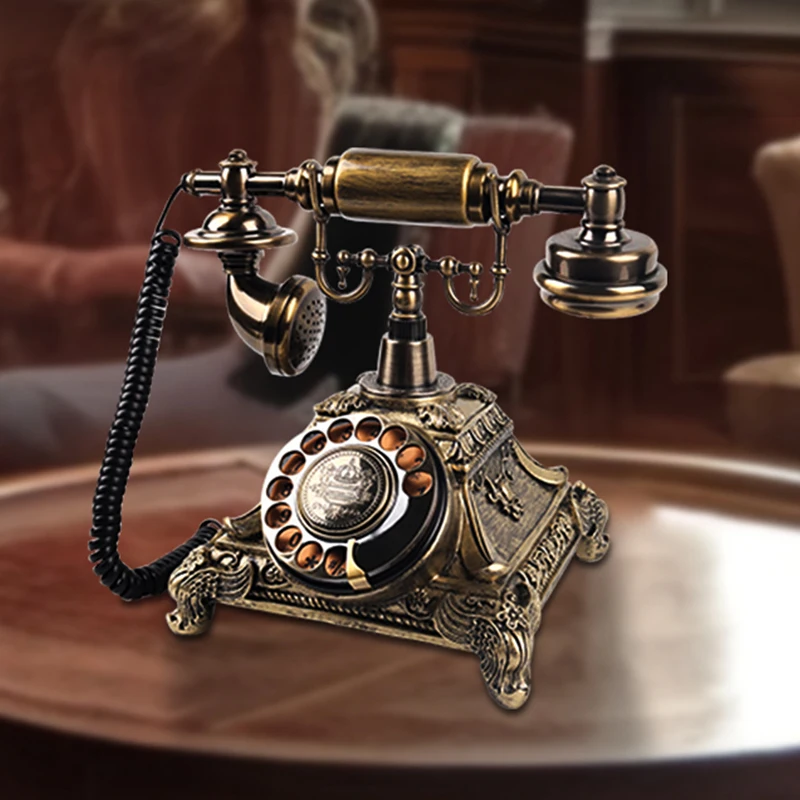 Bronze voice recording audio guestbook retro audio guestbook phone for wedding decoration