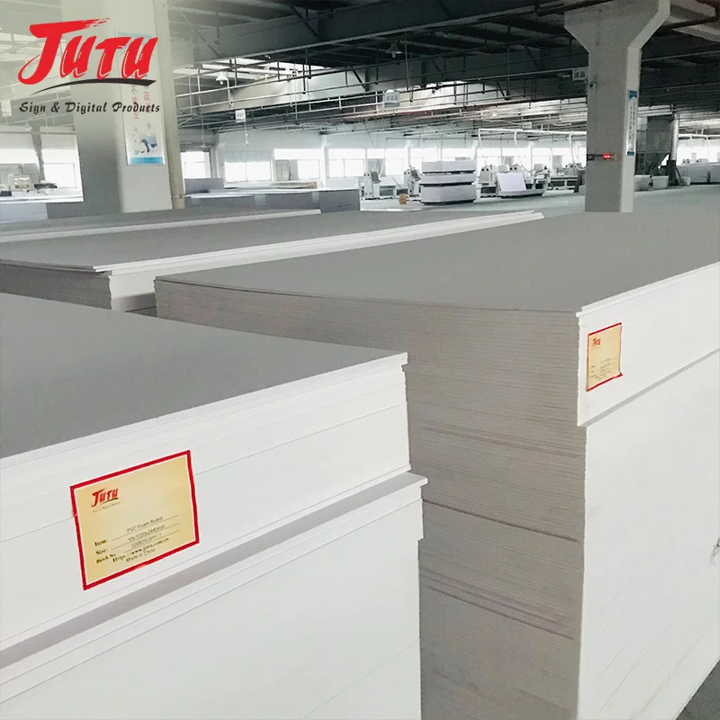 JUTU Factory Price 1220X2440mm Cheap 4x8 ft Black Mica Sheet PVC Sintra Forex Board Advertising Material