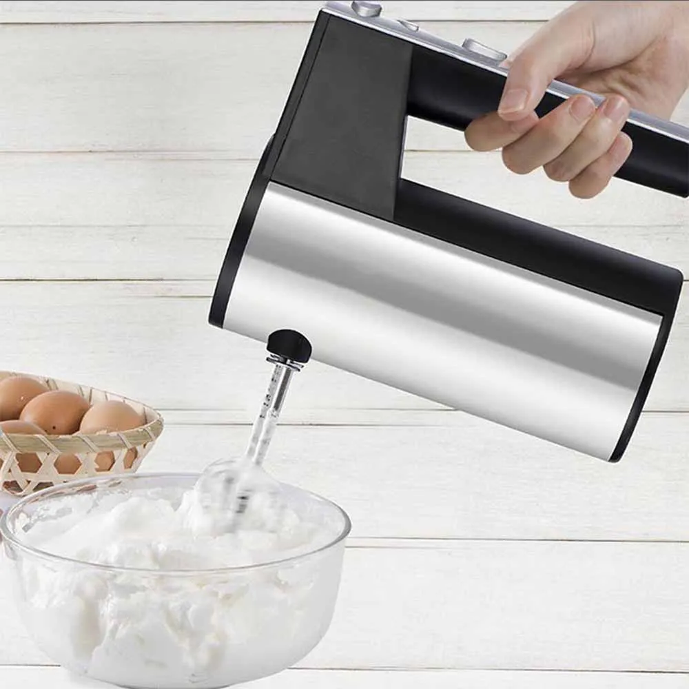Home Kitchen Electric Hand Mixer 5 Speed Egg Beater/Whisk Cordless Stainless Steel Dough Bread Flour Batter Hand Held