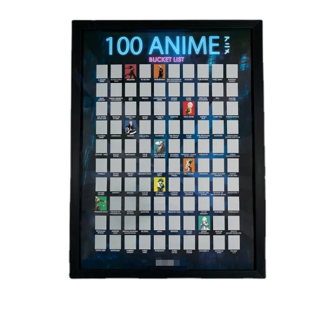 wholesale holiday game Factory direct sale High quality custom printed 100 anime wall scratch off posters
