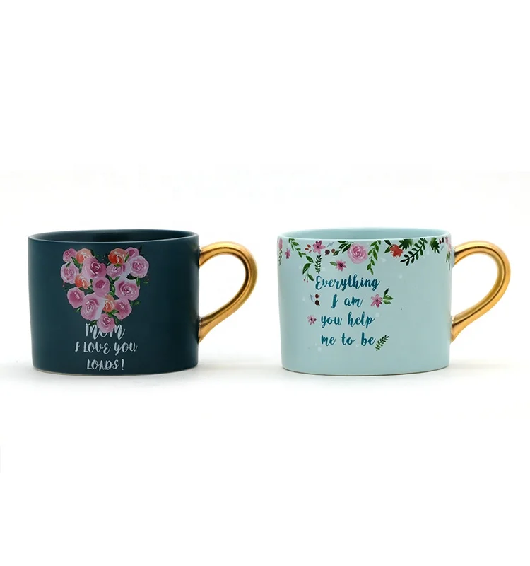 Lovely mothers day eco friendly crockery elegant design mom mug ceramic coffee