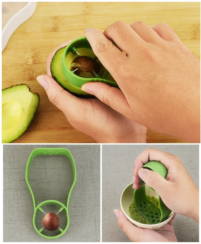 Avocado Tool set keep fresh fruit protected 5 in 1 Avocado Tool Slicer Cutter Set with box storage for Kitchen accessories