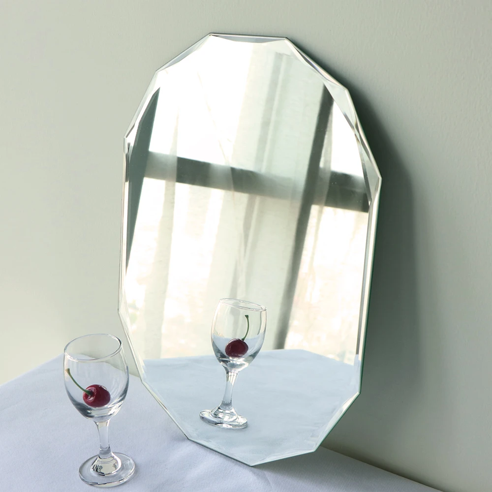 Simple Home Decor Unique Design Frameless Plain Wall Bathroom Mirror for Furniture