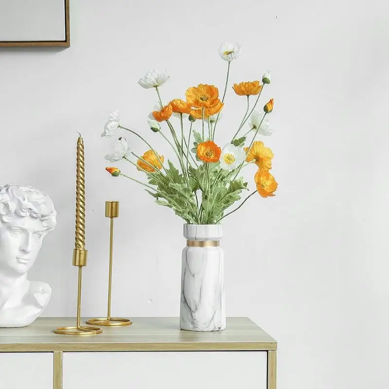 
Artwork Artistic Drawing Customized Decoration Created Ceramic Flower Vase OEM Modern OCM Origin 