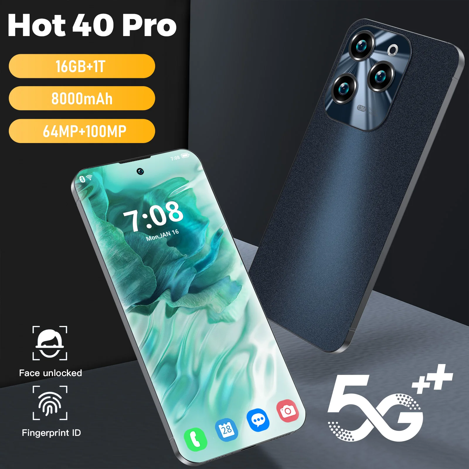 original infinix h40 pro high quality dual sim cards mobile cell phone Android 14 with high quality