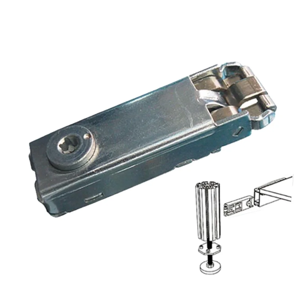 High Quality Silver Aluminum Extrusion 45 Degrees 3hook Steel Tension Lock