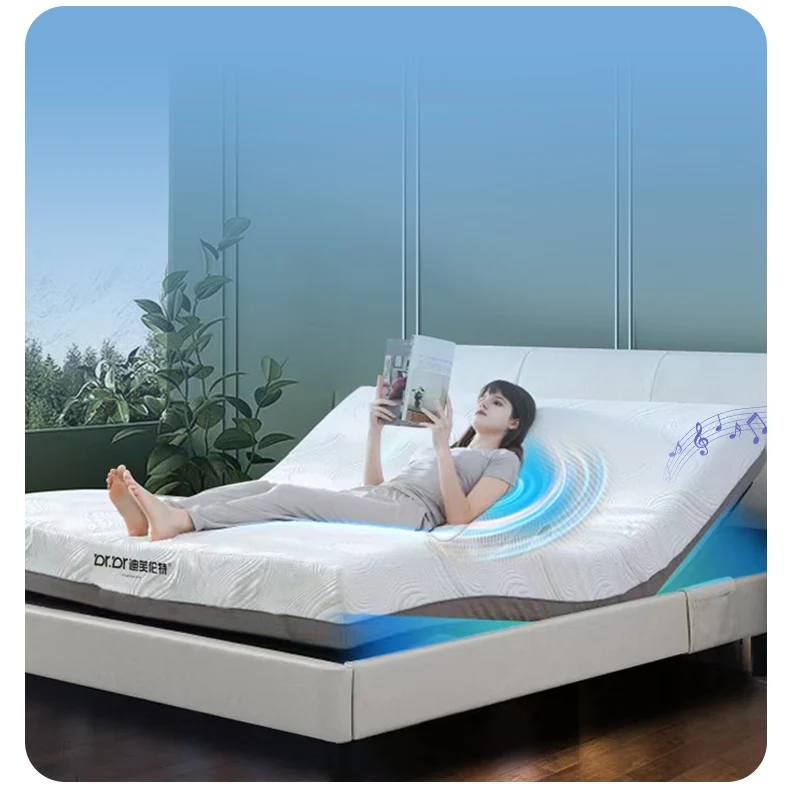 Custom Addressing Anxiety Reclining Luxury Mattress Factory Supply Electric Mattress Adjustable Smart Bed Mattress Fabric Foam