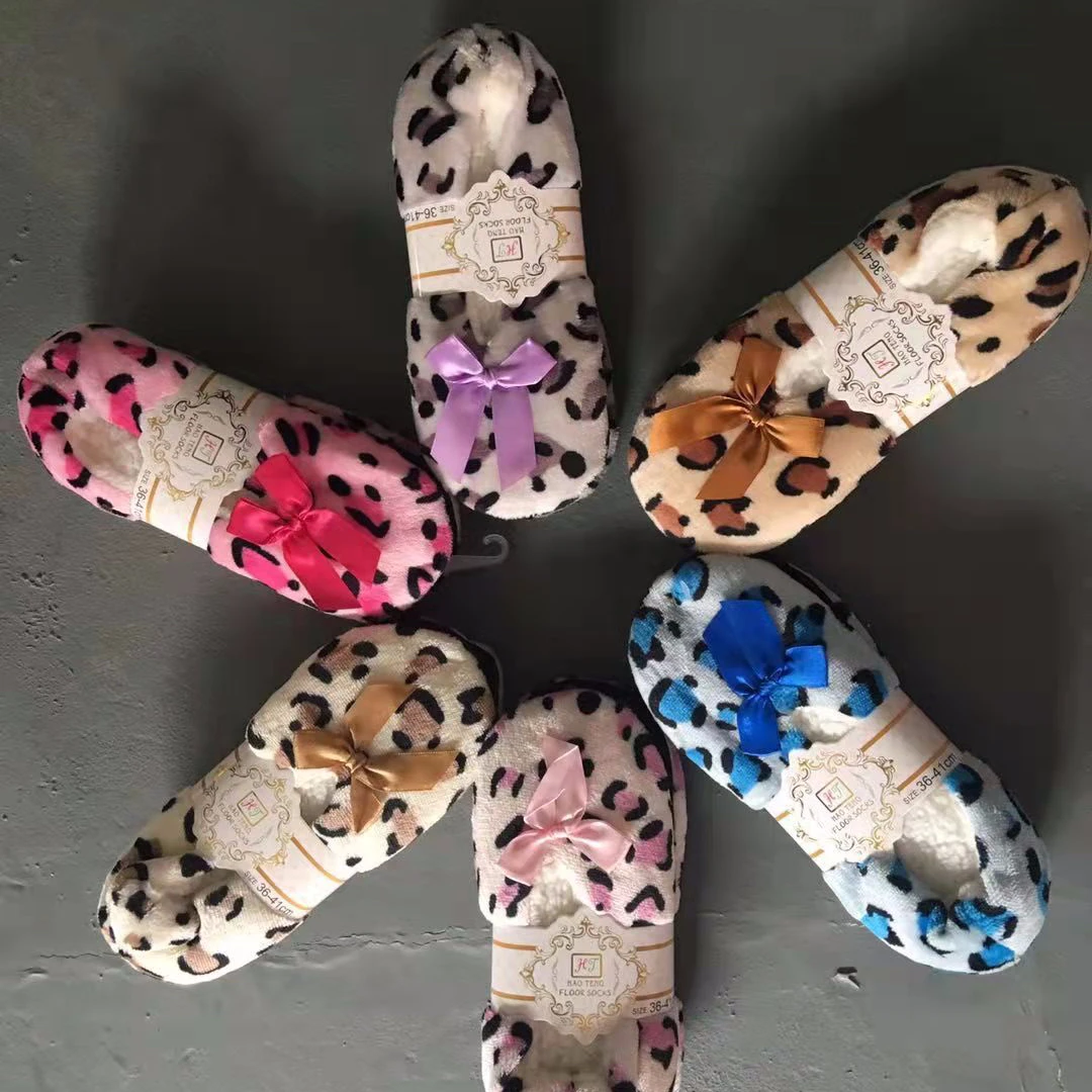 winter Womens floor Thick & Warm Slipper Socks with Non Slip Grippers House Socks