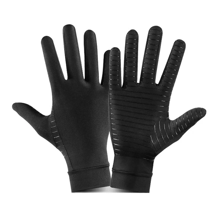 Indoor Sport Hand Health Care Copper Fiber Compression Arthritis Gloved Fit Carpal Tunnel Joint Pain