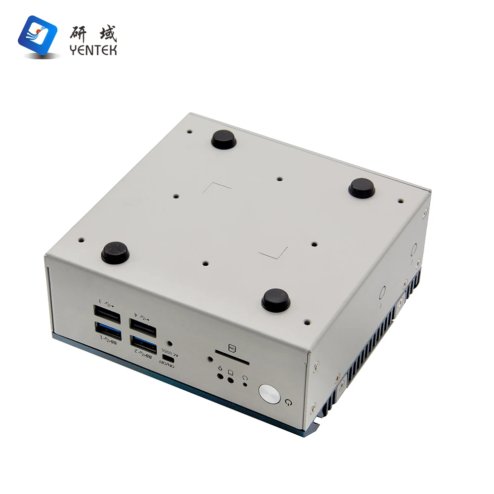 Fanless desktop computer intel J4125 J6412 DDR4 M.2 HD dual display dual LAN dual COM linux win10 industrial mini pc