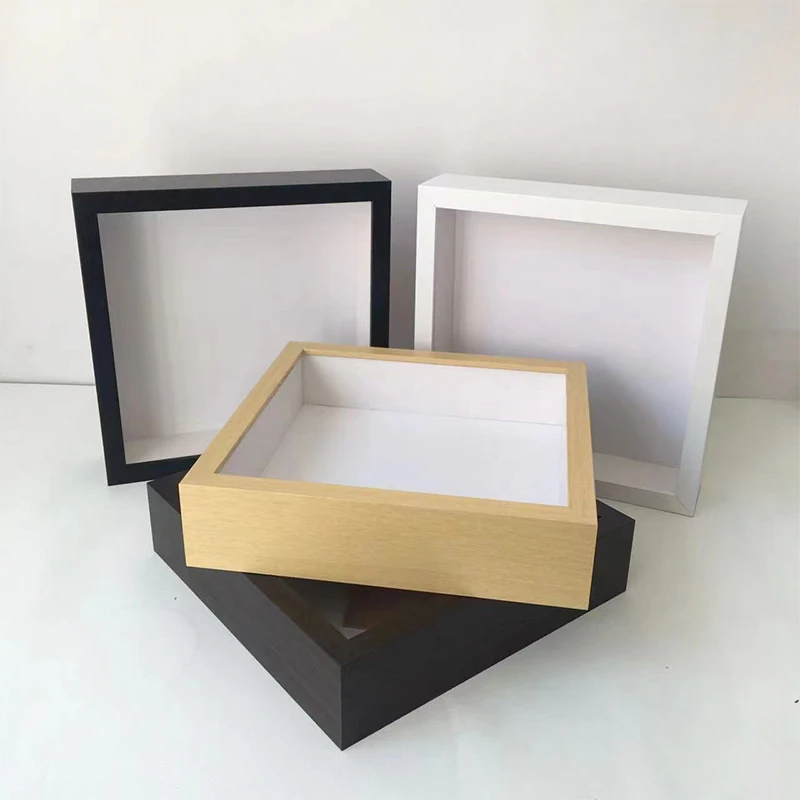 Factory Direct Selling 3D Picture Frame Inner Depth 5cm 10x10' Shadow Box Frame Display Case