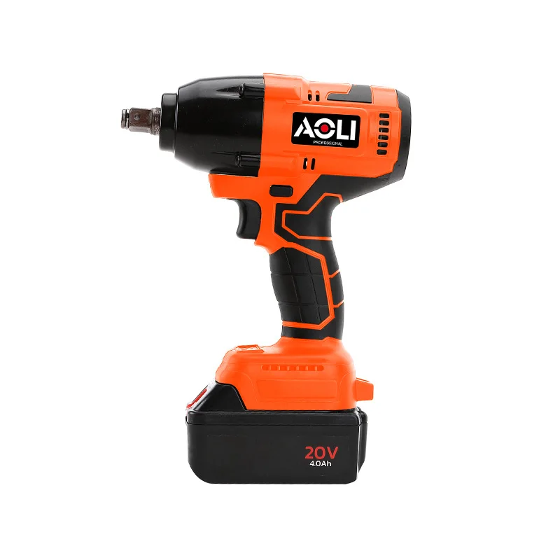 21V High Torque Cordless Wrench Rechargeable Lithium Brushless Electric Impact Power Wrench Industrial Grade Battery Powered