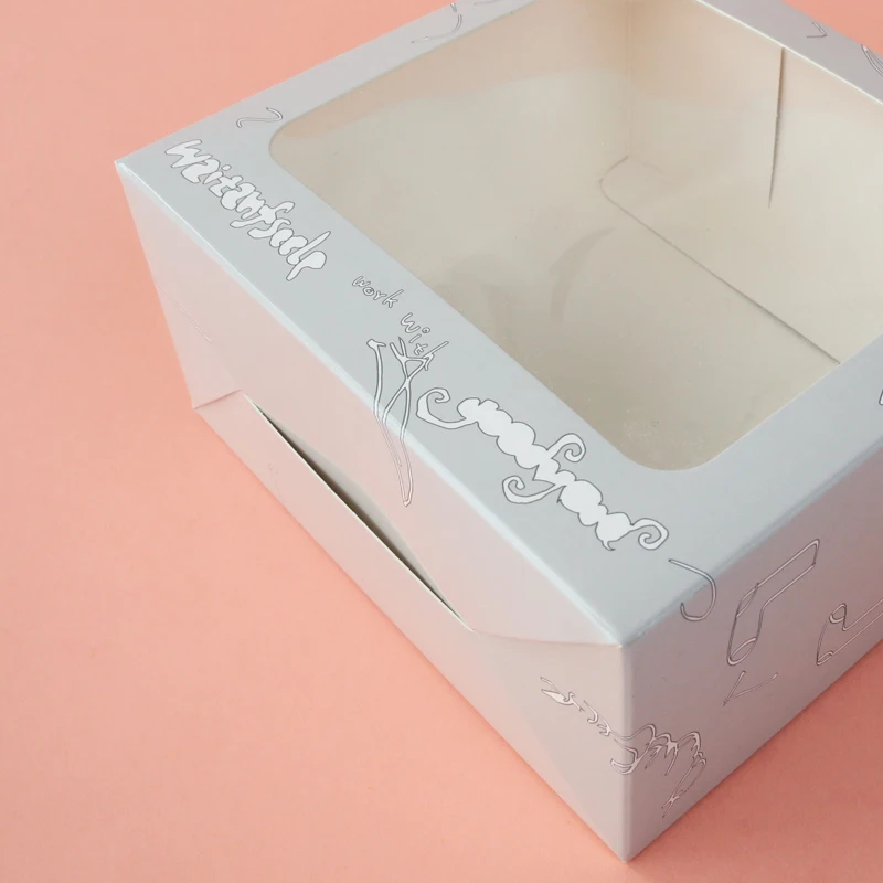 Wholesale printing your own logo high quality cheap price small carton box with clear window for packaging of retail products
