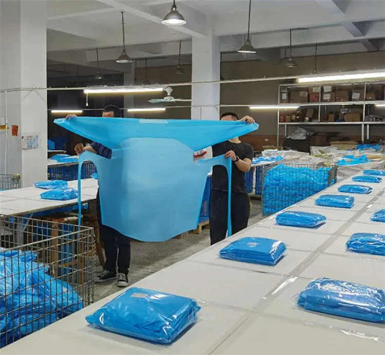 In-stock Anti Static CPE Disposable Lab Coat aprons Wholesale For Adults