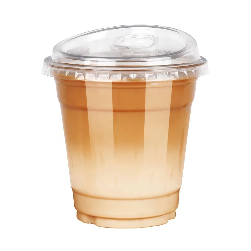 Factory Transparent 16OZ Takeaway Milk Tea Clear 500Ml Disposable Plastic Juice Cups Milktea Boba with Strawless Sip Lids