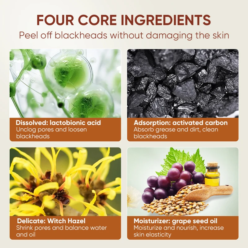 Full face available skin care acne blemishies pimples blackheads deep clean nose mask black mask beauty products black mask face